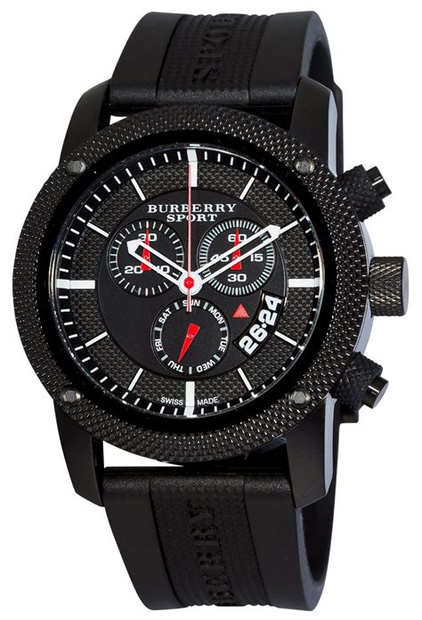 watches burberry sport|Burberry watch men's leather strap.